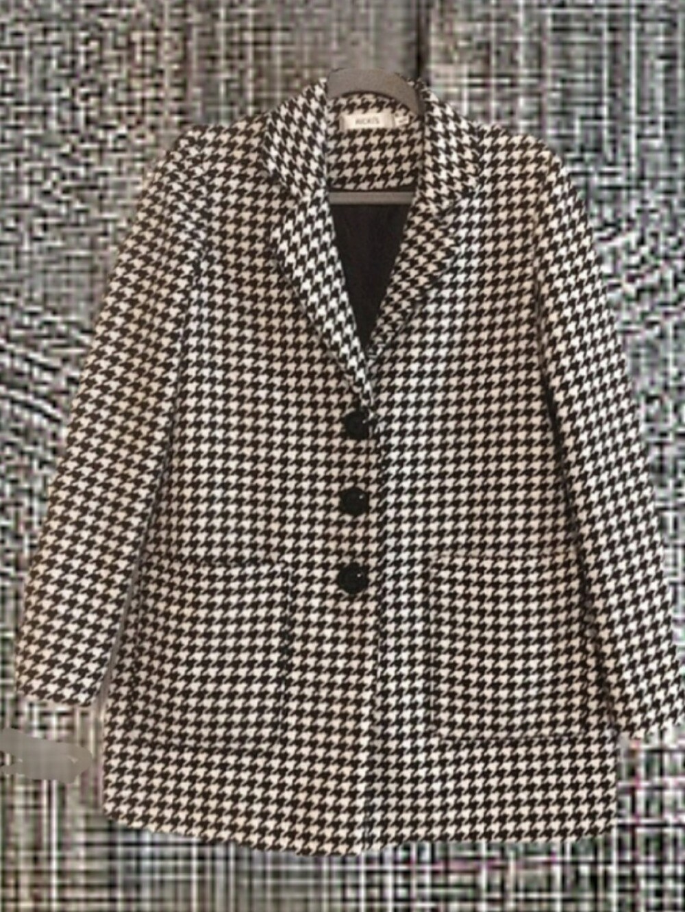 RICKI'S Black & White Houndstooth Blazer - Medium